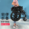 鱼跃（yuwell）手动轮椅车小轮轻便可折叠登机老人专用代步行礼箱式拉杆1100A 实拍图