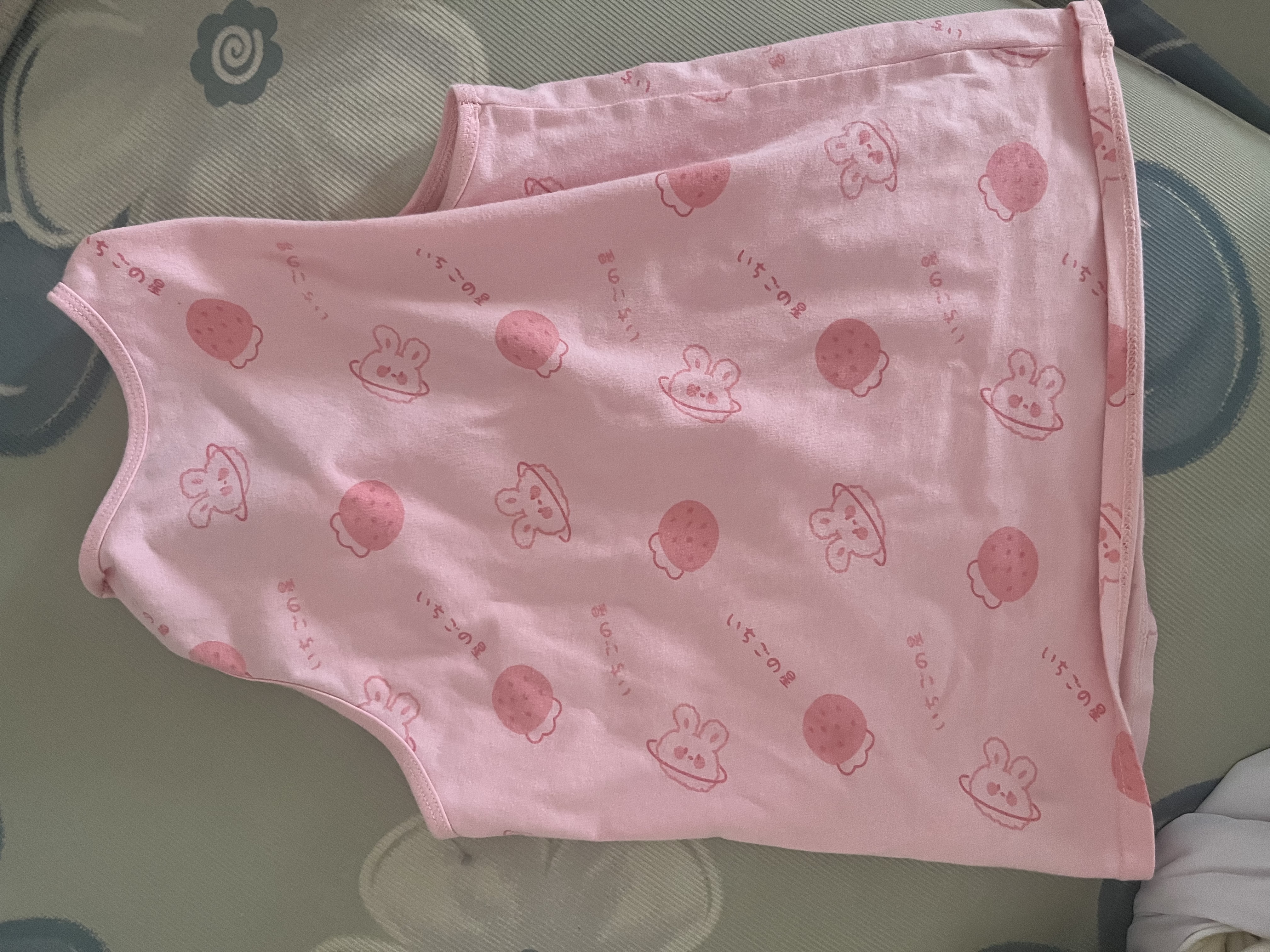 浪莎儿童睡衣女童夏季薄款纯棉中大童少女家居服短袖套装 粉色 140 实拍图