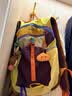 尤克达蒂（yookdd）登山包旅行包大容量男女多巴胺户外健身徒步背包双肩包女旅游轻便 轻便登山书包【黄配紫】 【不带挂件】 实拍图