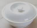 斯凯绨（Sky Top）碗带盖汤盆陶瓷大汤碗骨瓷品锅纯白家用大容量可进洗碗机9英寸1件 实拍图