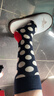 Happy Socks春夏季新款袜子女男士袜薄荷曼波彩虹白色棉袜运动袜时尚中筒袜 黑白大圆点 M 36-40 实拍图