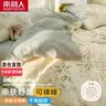南极人（Nanjiren）水洗棉床上四件套磨毛被套200x230cm四季双人被罩床单棉套件 仙草【亲肤柔软可裸睡】 1.2m 床单款 三件套-被套150*200cm 实拍图