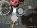 欣美雅（xinmeiya）玻璃杯带茶隔水杯高颜值高硼硅刻度杯便携泡茶杯早餐杯隔热防烫手 (升级杯套款)奶白-375ml【304茶隔+升级提手】 实拍图