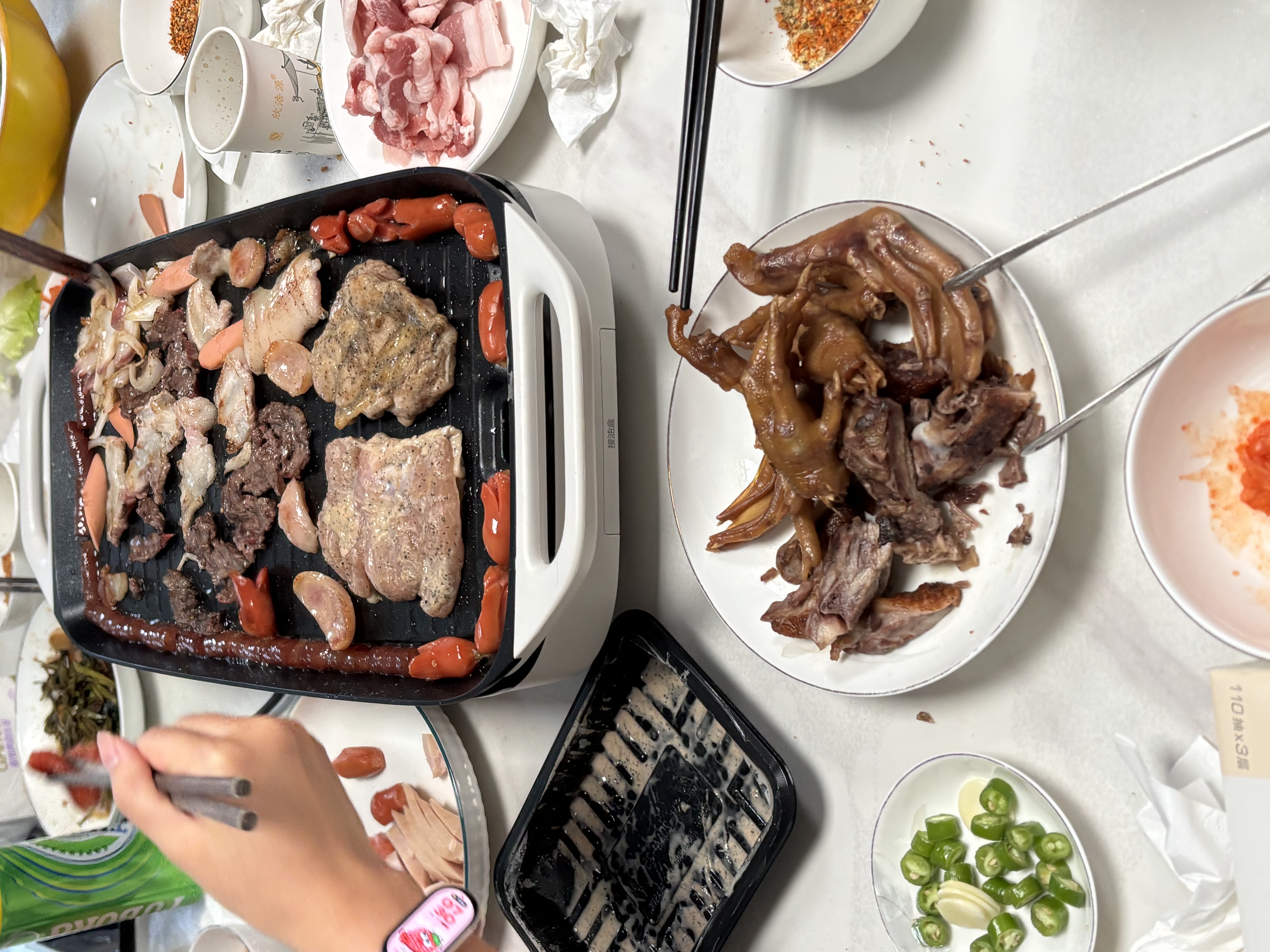 小熊（Bear）烤肉锅电烤盘 家用电烧烤炉 电烤炉多功能锅烤串烤肉一体不沾烤串机可拆烧烤炉DKL-H21P1 实拍图