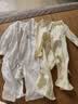 贝瑞加（Babyprints）宝宝连体衣2件装婴儿纯棉衣服四季薄款家居内衣透气爬服 白黄66 实拍图