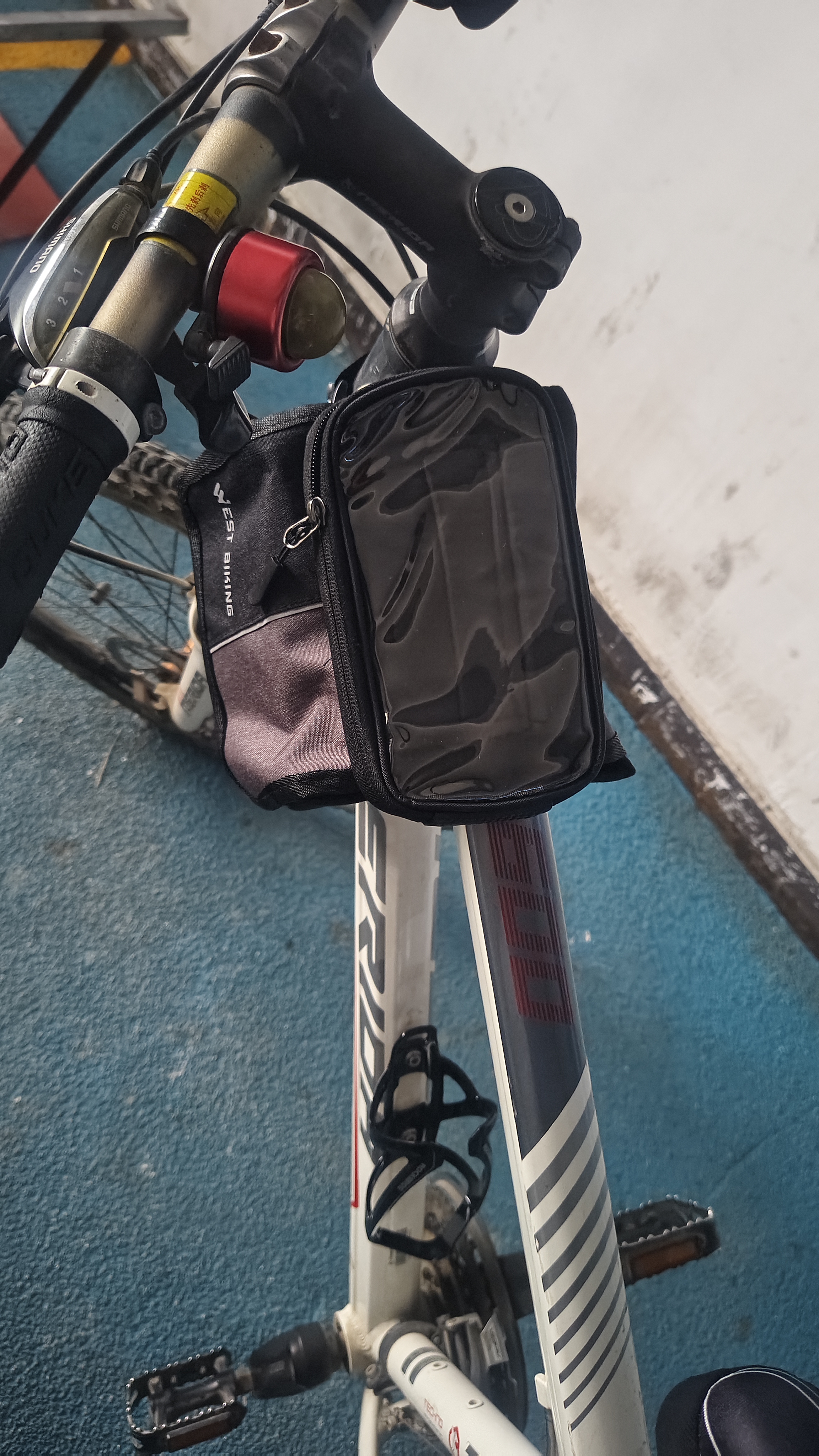 西骑者（WestBiking）自行车前梁包山地车手机包工具收纳包前挂包上管包骑行装备 黑色 实拍图