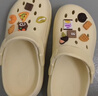 名创优品（MINISO）洞洞鞋女男款EVA夏外穿沙滩凉鞋防滑踩屎感情侣 卡其+趣味零食 实拍图