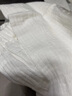 富朵 日系情侣睡衣春秋纯棉纱布男女式纯色夏季全棉简约甜美长袖家居 女款-白色绉纱 M 实拍图