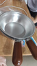 特厚不锈钢平底锅奶锅电磁炉通用不粘锅辅食锅汤锅煮锅蒸锅汤锅 胡桃木锅17cm 实拍图
