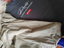 雾卡 【纯棉2件装】短袖t恤男潮流宽松大码夏天新款休闲纯色半袖T恤 鹿角浅灰+大R深灰 6XL 建议210-230斤 实拍图