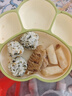COOKSS宝宝餐盘硅胶学吃饭分格儿童餐具辅食碗餐盘带吸盘 双拼绿 实拍图