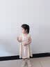 H&M童装女婴裙子2026夏季新款棉质飞袖印花洋气连衣裙1315438 白色/草莓 90 52 (1.5-2Y) 实拍图