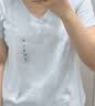 优衣库竹节纱V领T恤/短袖女装纯棉打底休闲百搭26春夏新款483460 483460/60浅蓝色 S 实拍图