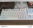 银雕(YINDIAO) K500键盘彩包升级版 机械手感 游戏背光电竞办公 USB外接 全尺寸 白蓝双拼混光有线键盘 实拍图