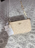 蔻驰（COACH）【品牌直供】女士NOLITA19小号手提麻将包CW426奶茶拼白色礼物 实拍图