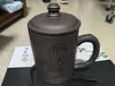 尊壶宜兴紫砂杯茶杯茶具大号盖杯办公水杯子原矿紫泥 高山盖杯 实拍图
