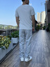 安踏（ANTA）运动裤男2026春秋季新款直筒宽松纯棉男士休闲裤子男青少年长卫裤 灰色【常规直筒-刺绣logo-拉链口袋】 XL /180（140-160斤） 实拍图
