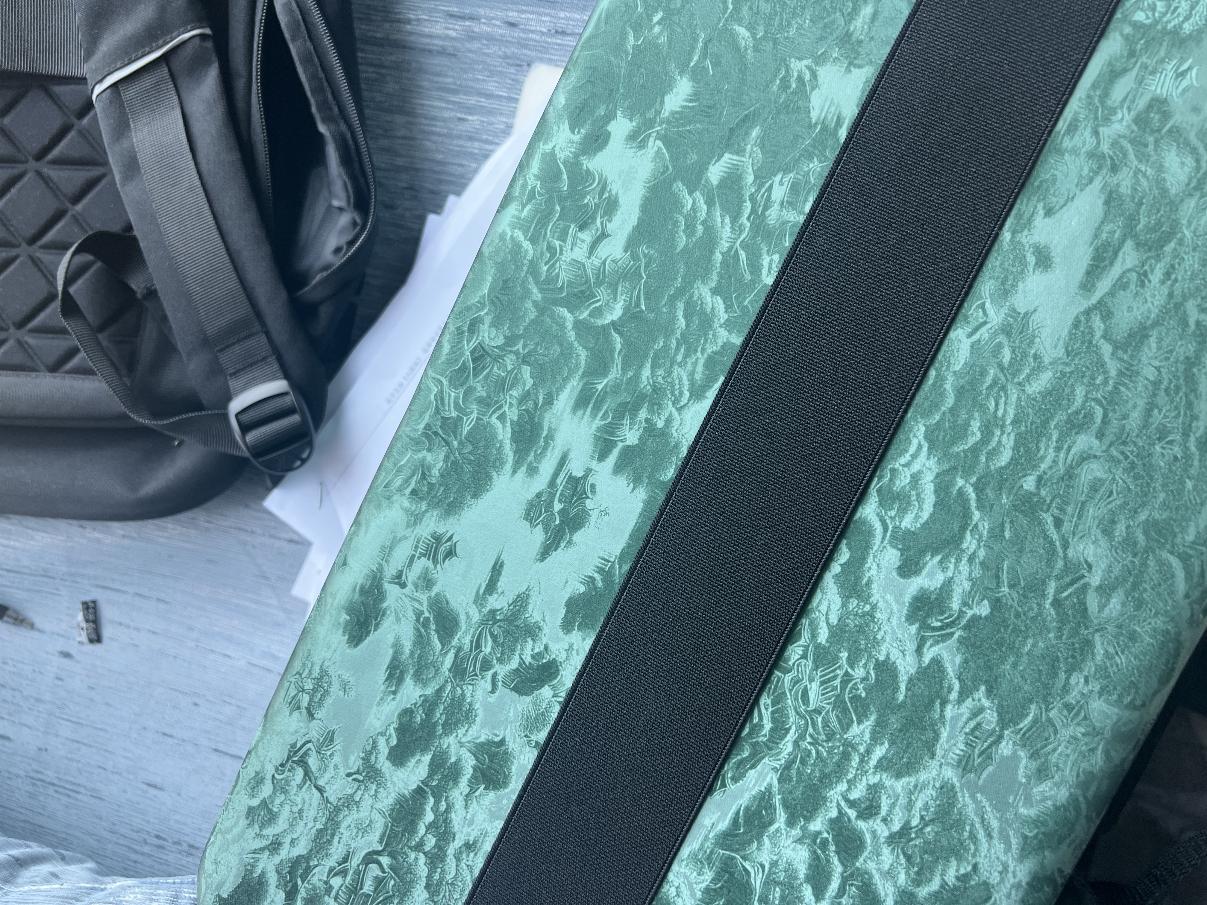 吉灵猫键盘鼠标耳机三合一一体收纳包键盘鼠标收纳箱键鼠收纳包手柄包鼠标垫收纳包 柔雾蓝 六合一 一体收纳 实拍图