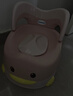 世纪宝贝（babyhood）儿童马桶坐便器 男女宝宝卡通小马桶 稳固大靠背114淘气鸭 藕粉 实拍图