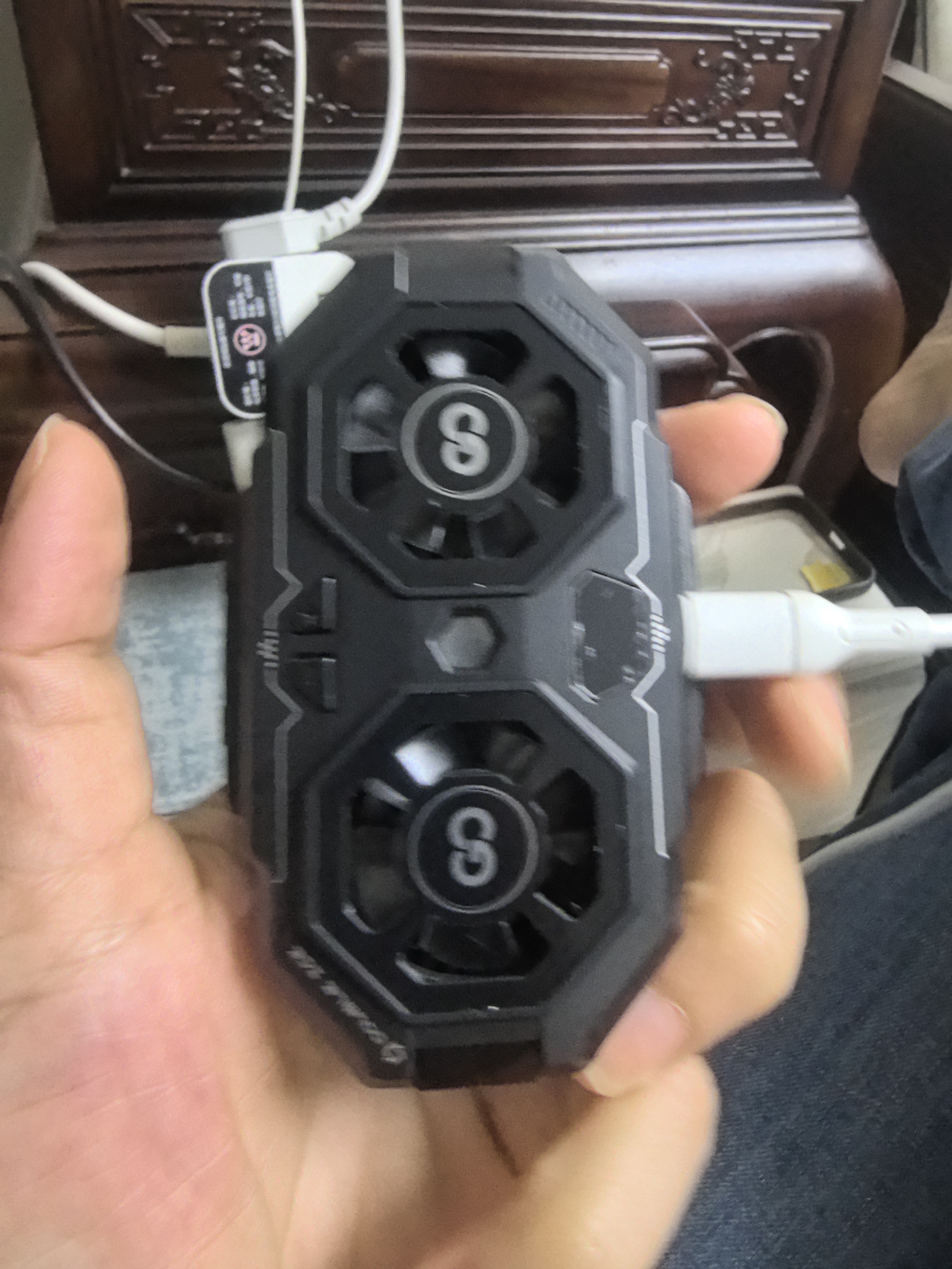 智国者【双制冷片丨直播专用】手机散热器直播打游戏降温神器风扇半导体制冷却背夹静音适用苹果iqoo华硕 实拍图