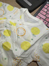 贝瑞加（Babyprints）婴儿半背衣2件装长袖纯棉宝宝上衣护肚和尚服家居内衣 黄点猫咪52 实拍图