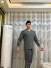 七匹狼秋衣秋裤套装男士保暖内衣男纯棉100%秋冬季打底圆领保暖内衣套装 100%纯棉全身抗菌-黑色 XL -175/100(130-150斤) 实拍图
