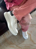 H8小白鞋2026新款春季百搭莆田鞋子情侣男女内增高厚底休闲运动板鞋 白色-黑皮尾（礼盒装） 42 男码 实拍图