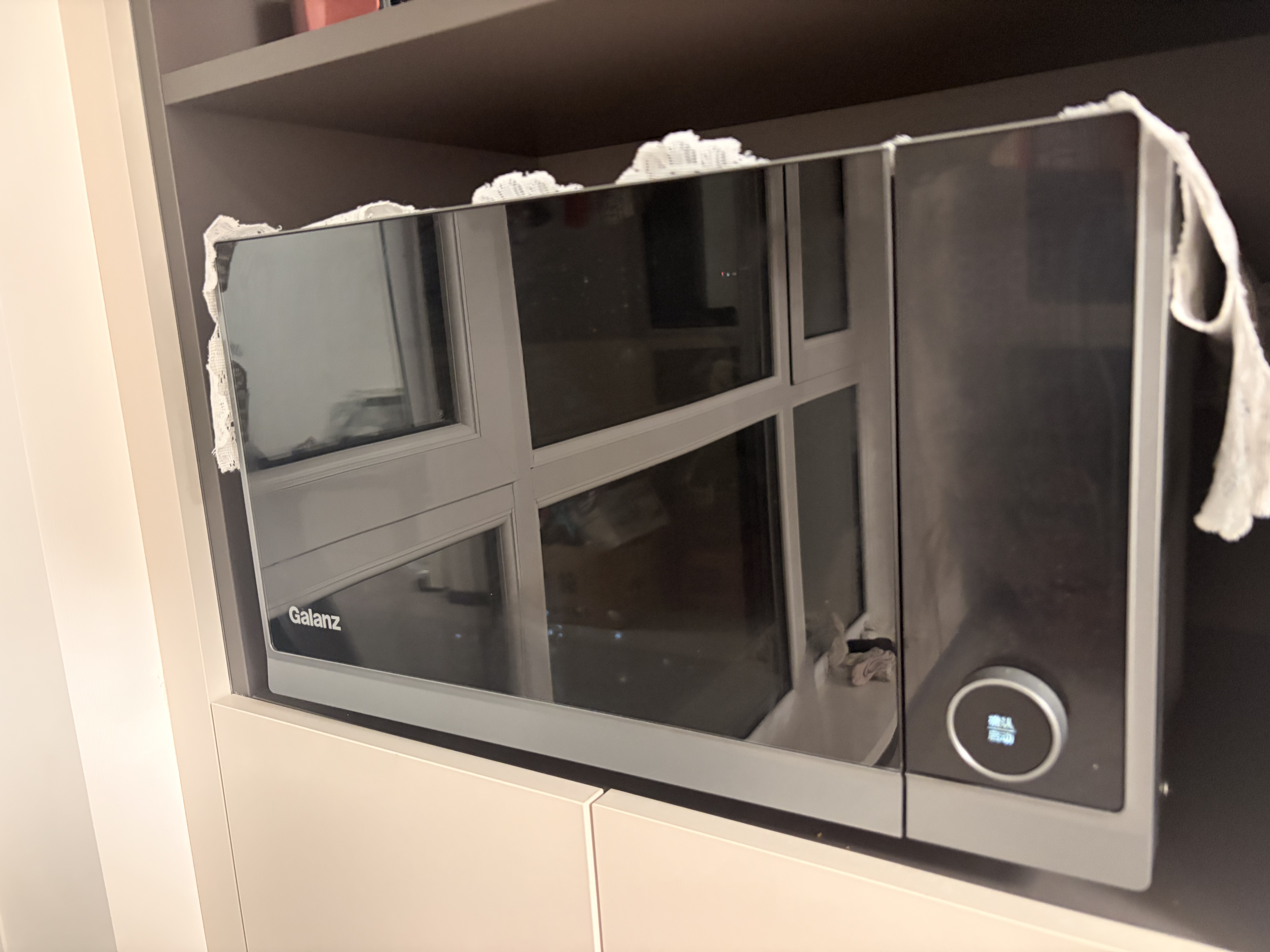 格兰仕（Galanz）空气炸微烤一体机 不锈钢内胆900瓦25升平板变频速热 G90F25YeSXLV-AR(G0) 超清彩屏 实拍图