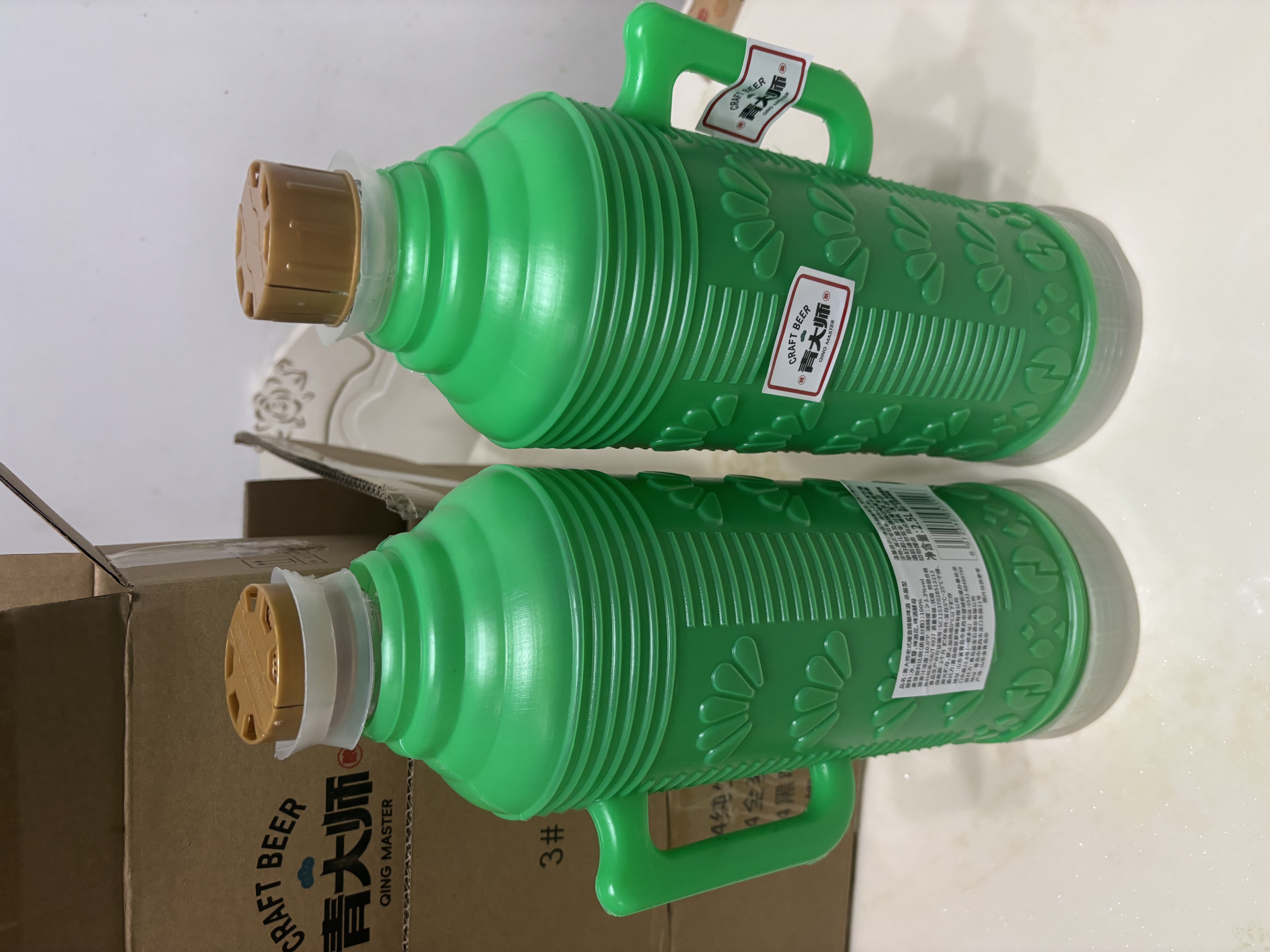 青大师老式暖壶精酿原浆啤酒大麦拉格黄啤整箱2.5L*2壶 源头直发 实拍图