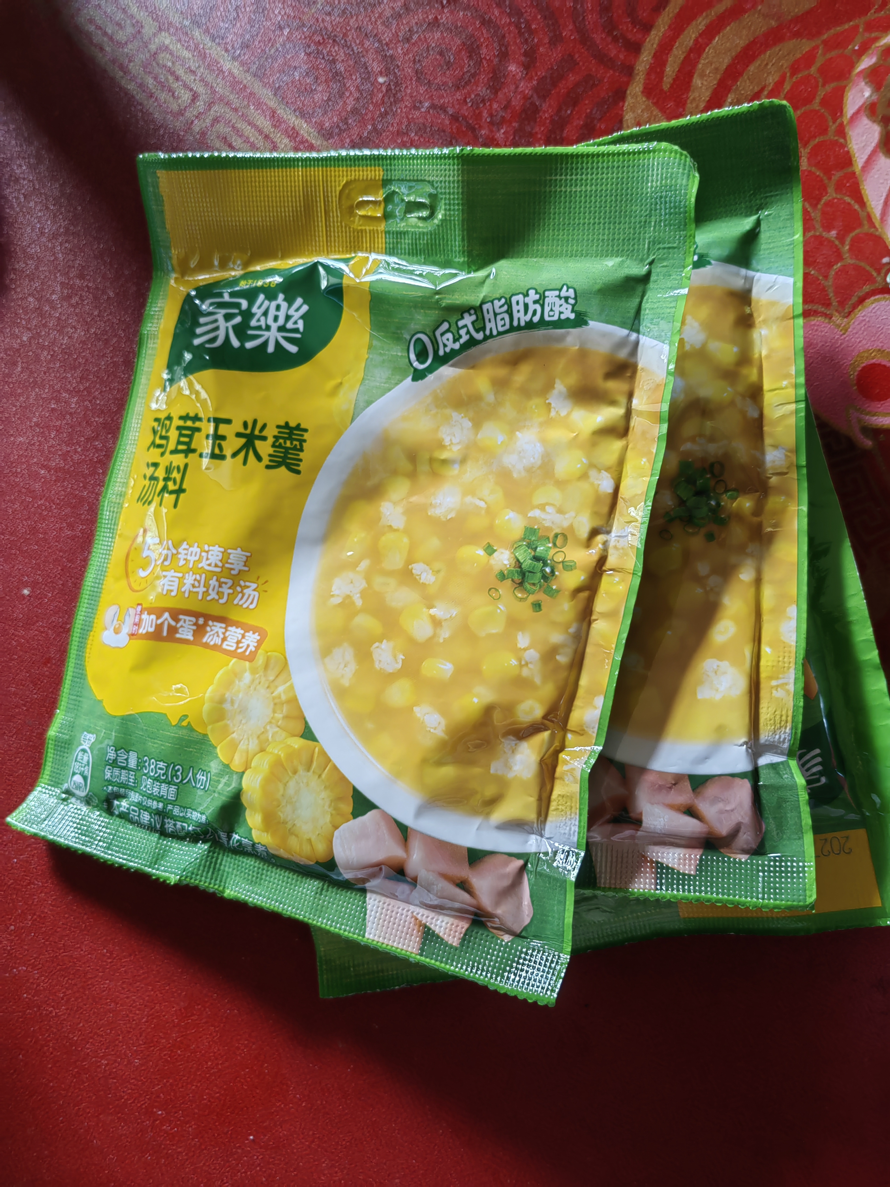 家乐快熟汤系列 鸡茸玉米羹38g*3袋 方便速食优选原料5分钟成菜 实拍图
