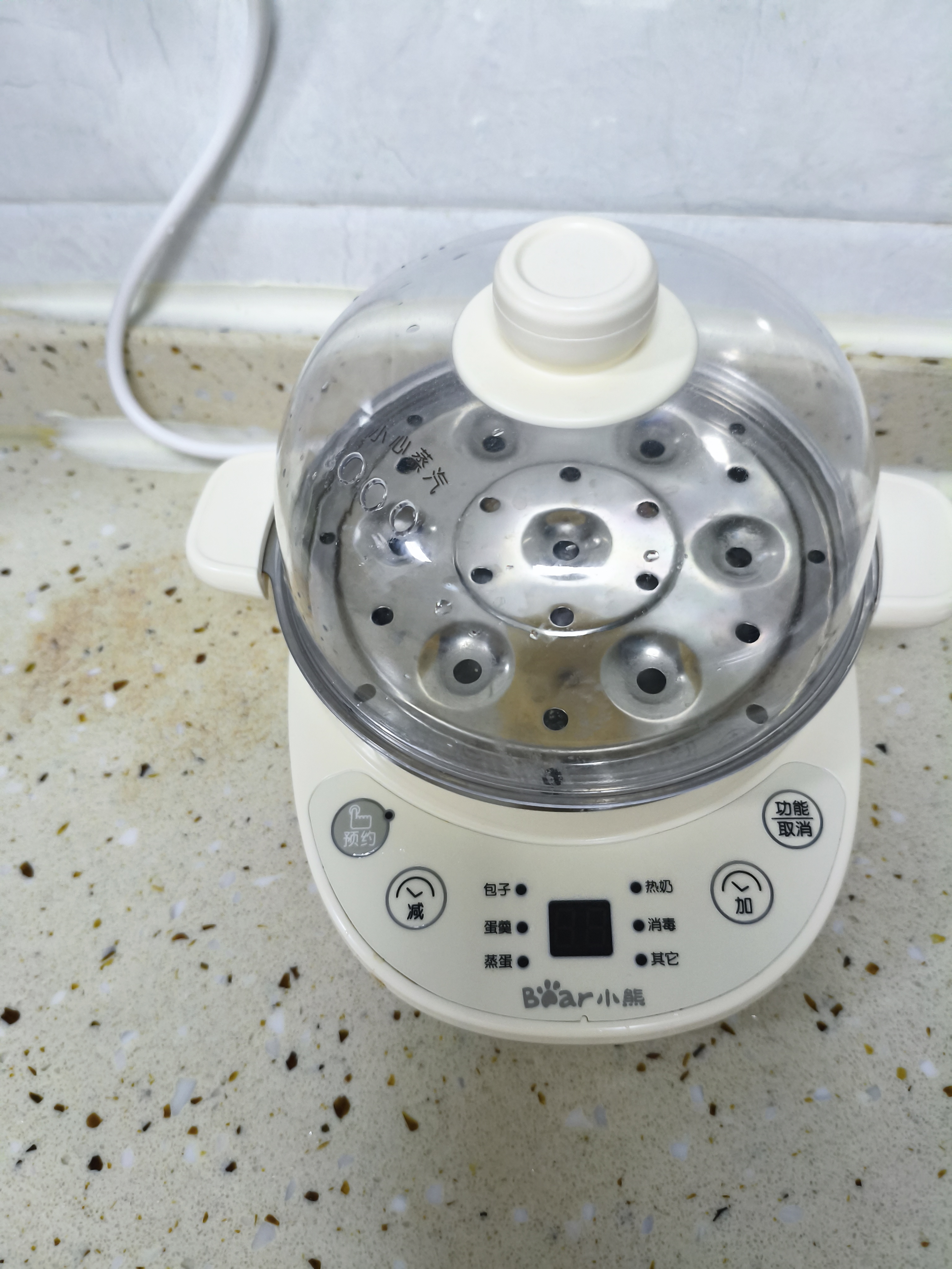 小熊（Bear）煮蛋器 双层家用多功能蒸蛋器 不锈钢早餐蒸点心蒸锅 可预约定时自动断电蒸锅 ZDQ-C14Q8 实拍图
