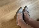 CHARLES&KEITH亮钻一字带尖头包头复古高跟凉鞋婚鞋子女鞋生日礼物CK1-61720199 Light Grey浅灰色 38 实拍图