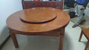南之安 全实木餐桌椅组合6人圆形多功能伸缩简约现代中式家用吃饭桌跳台 海棠色 1.5m 一桌6椅(送转盘) 实拍图