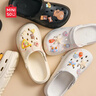 名创优品（MINISO）洞洞鞋男女夏季外穿凉鞋防滑厚底踩屎感包头凉拖鞋卡其色+海星 实拍图