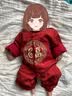 G.duck小黄鸭婴儿连体衣夏季新生儿衣服中国风爬服男女宝宝百天周岁礼服 红色 66cm 尺码建议0-3个月8-12斤 实拍图