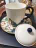 永丰源（auratic）幸福和鸣 陶瓷茶杯三件套盖杯泡茶杯对杯情侣杯送礼-350ml 礼盒装 （三件套单杯-五彩） 实拍图