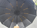 暖心话全自动雨伞折叠大号男女双人晴雨两用防紫外黑胶防晒遮阳伞太阳伞 72骨升级款大伞-典雅米 实拍图