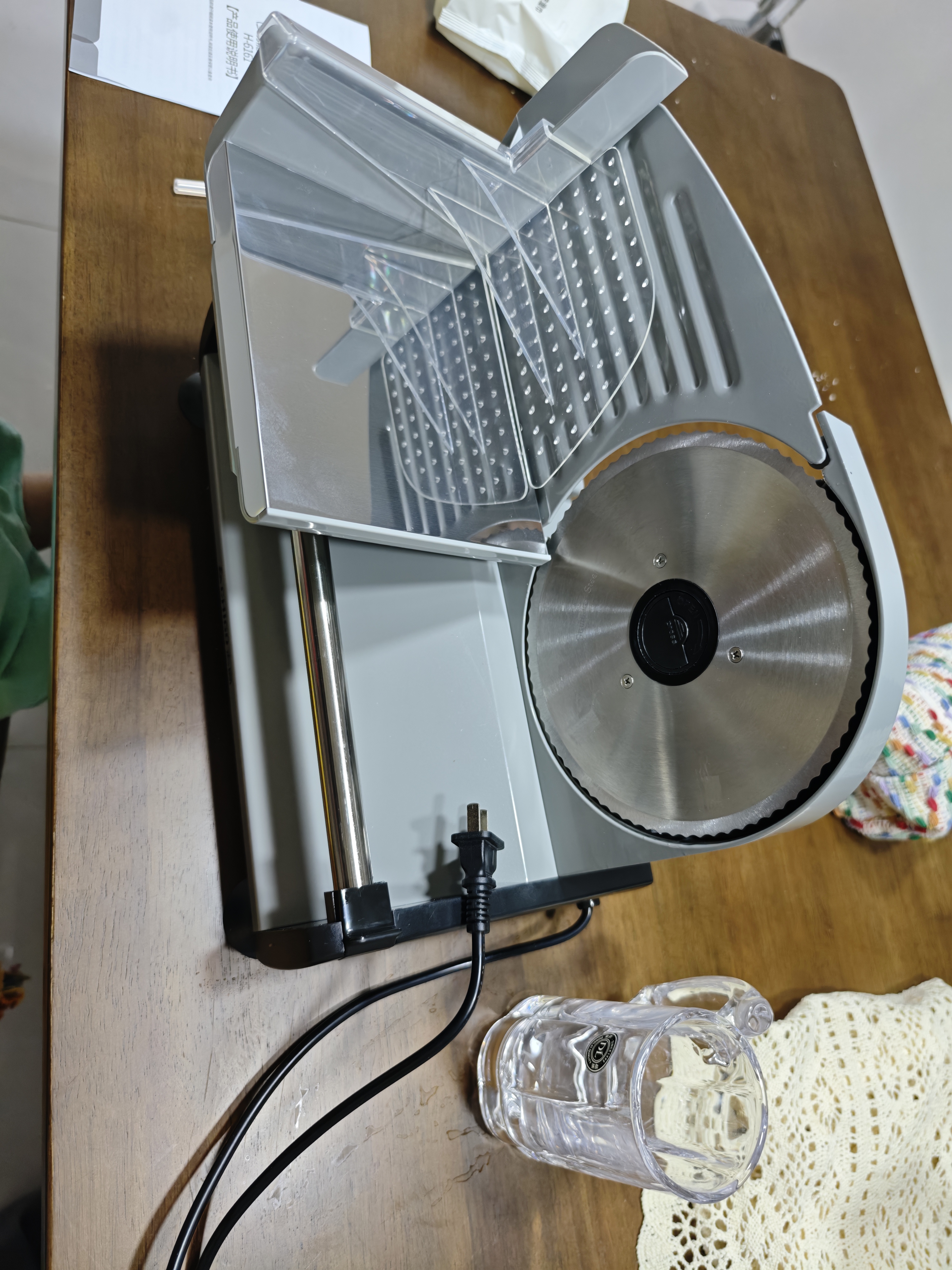志高（CHIGO）切肉片机羊肉卷切片机切肉机电动刨肉机家用小型刨牛肉肥牛卷机柠檬火腿面包果蔬切肉神器 热销款电动切片机丨250W功率丨纯铜芯丨升级双刀款 实拍图