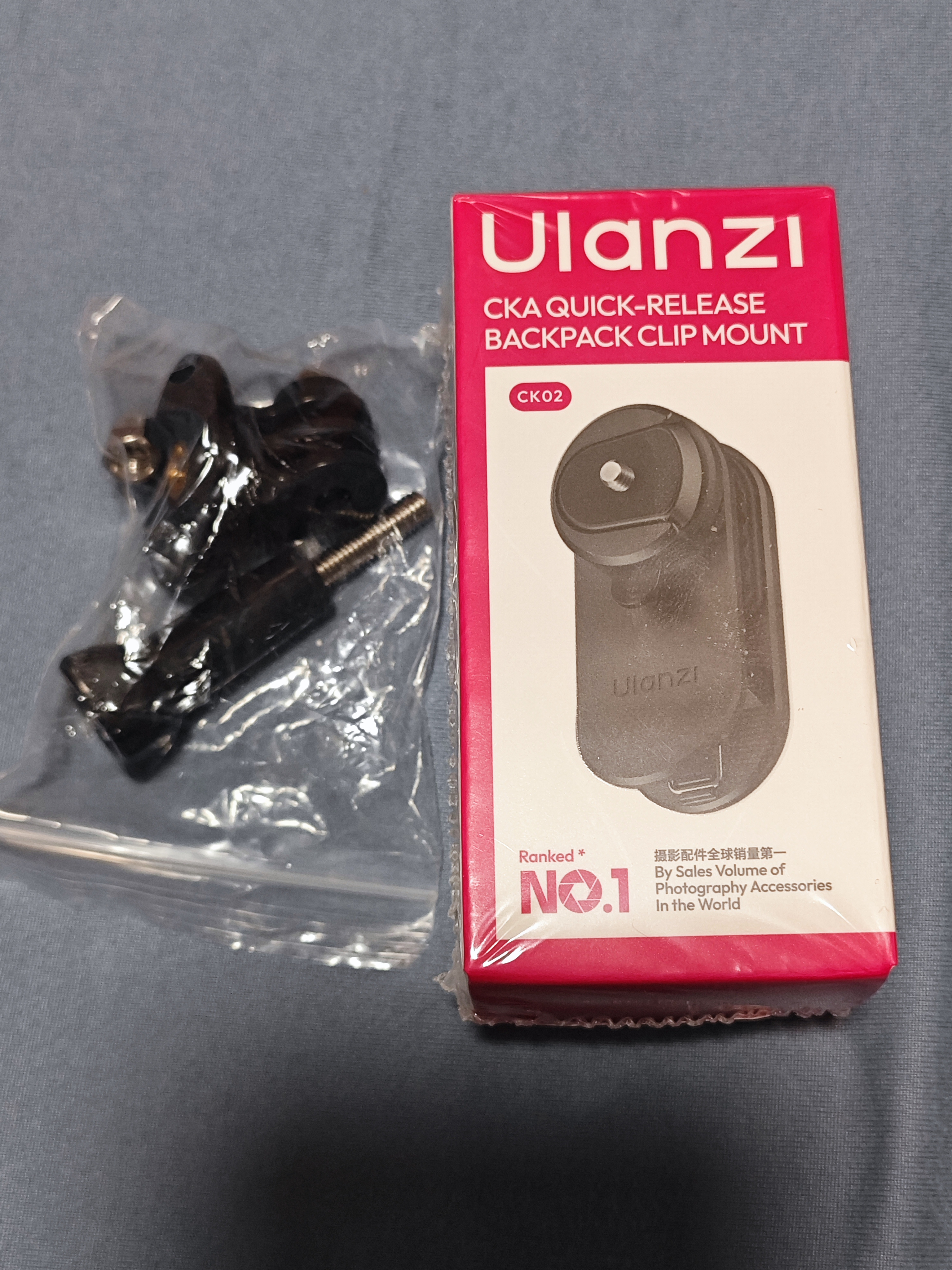 ulanzi优篮子 CK02 Cka运动相机快装背包夹套装大疆action5Pro 4 3配件gopro13 12快装板pocket4/3快拆 实拍图