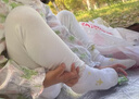 红豆女童打底裤春夏薄款外穿配裙子9分裤可爱甜美蝴蝶结儿童长裤单条 实拍图