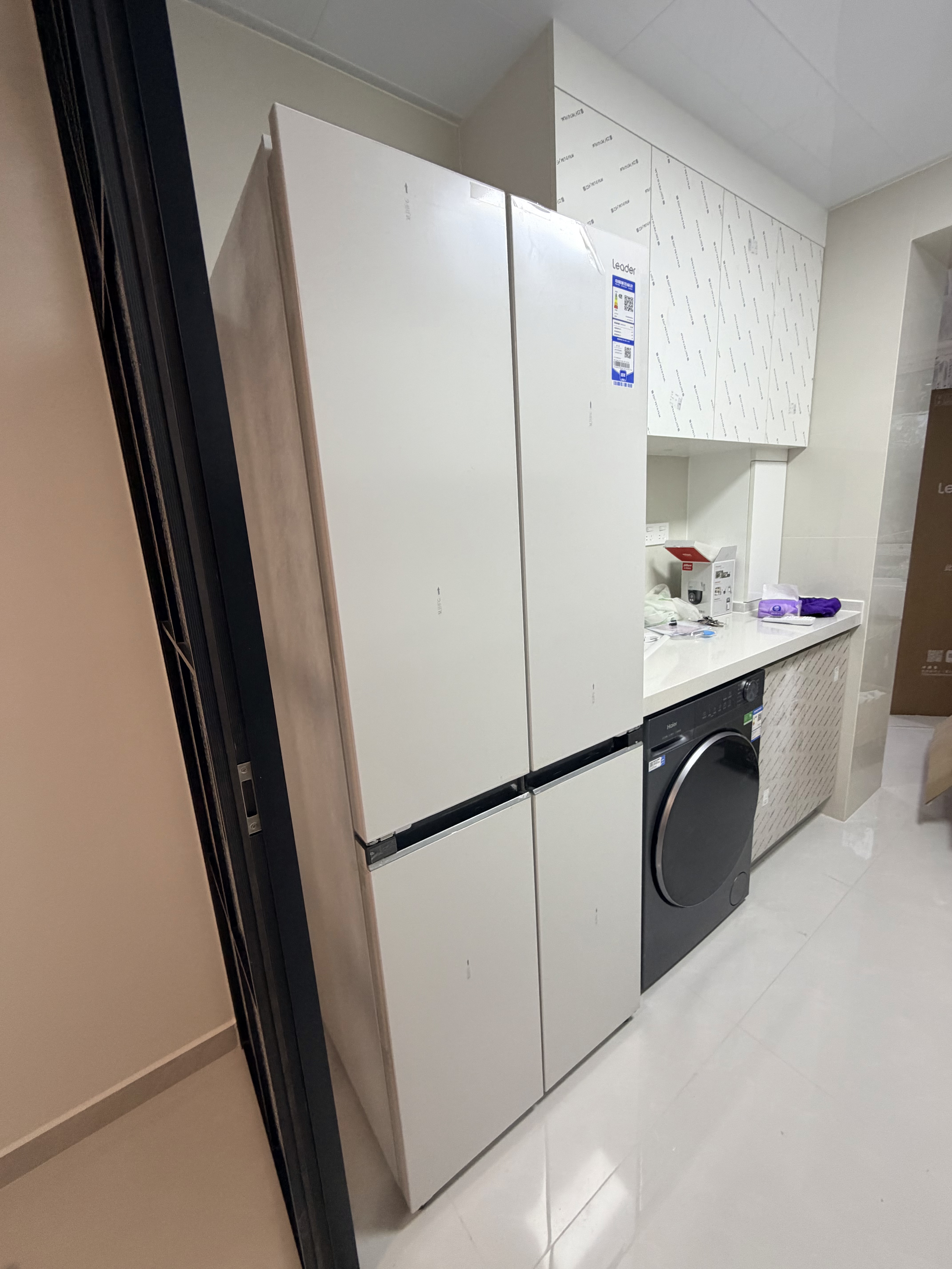 海尔（Haier）冰箱417升十字对开门四门594mm超薄零嵌入70cm宽一级能效双变频家用冰箱leader435系列国家补贴 咨询领优惠【417L+超薄零嵌入+黑金净化】 实拍图