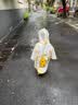 牧萌儿童雨衣男童女童防水全身雨披幼儿园小学生雨具 黄色小黄鸭 S 实拍图