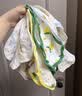 全棉时代 婴儿纱布花瓣口水兜 ,3条装 沙滩+马戏团+邦利果 29×32cm 实拍图