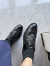 奥康官方男鞋春秋季新款男士英伦商务正装皮鞋真皮通勤德比鞋新郎婚鞋 黑色 1243111091 41 (255mm)顺丰包邮 实拍图