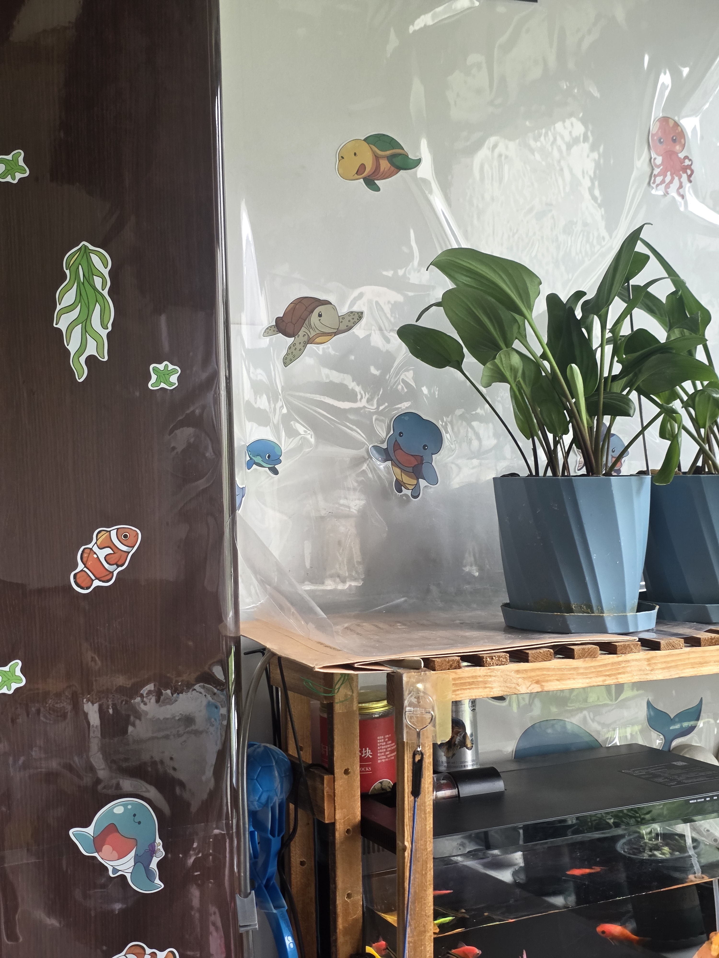 仓藏静电墙面保护膜壁纸墙纸贴纸自粘厨房防油污防水防潮贴纸白板墙贴 实拍图