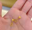 中国黄金（CHINA GOLD）金豆豆黄金耳钉女足金999圆珠耳饰生日七夕情人节礼物送女友老婆 约3.8mm圆珠耳钉约1.0g【甄选礼盒】 实拍图
