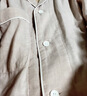 MUJI 女式无侧缝双层纱织长袖睡衣 家居服套装纯棉女装七夕情人节礼物 浅粉红色 L （上装165/88A 下装165/70A） 实拍图