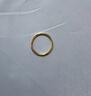 周六福七夕情人节礼物黄金戒指女硬金三生三世足金素圈指环 定价单个 沙面14号-0.79g 实拍图