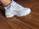 斯凯奇（Skechers）女鞋厚底增高老爹鞋百搭休闲鞋耐磨透气运动鞋女 WTRG白/金 37 实拍图