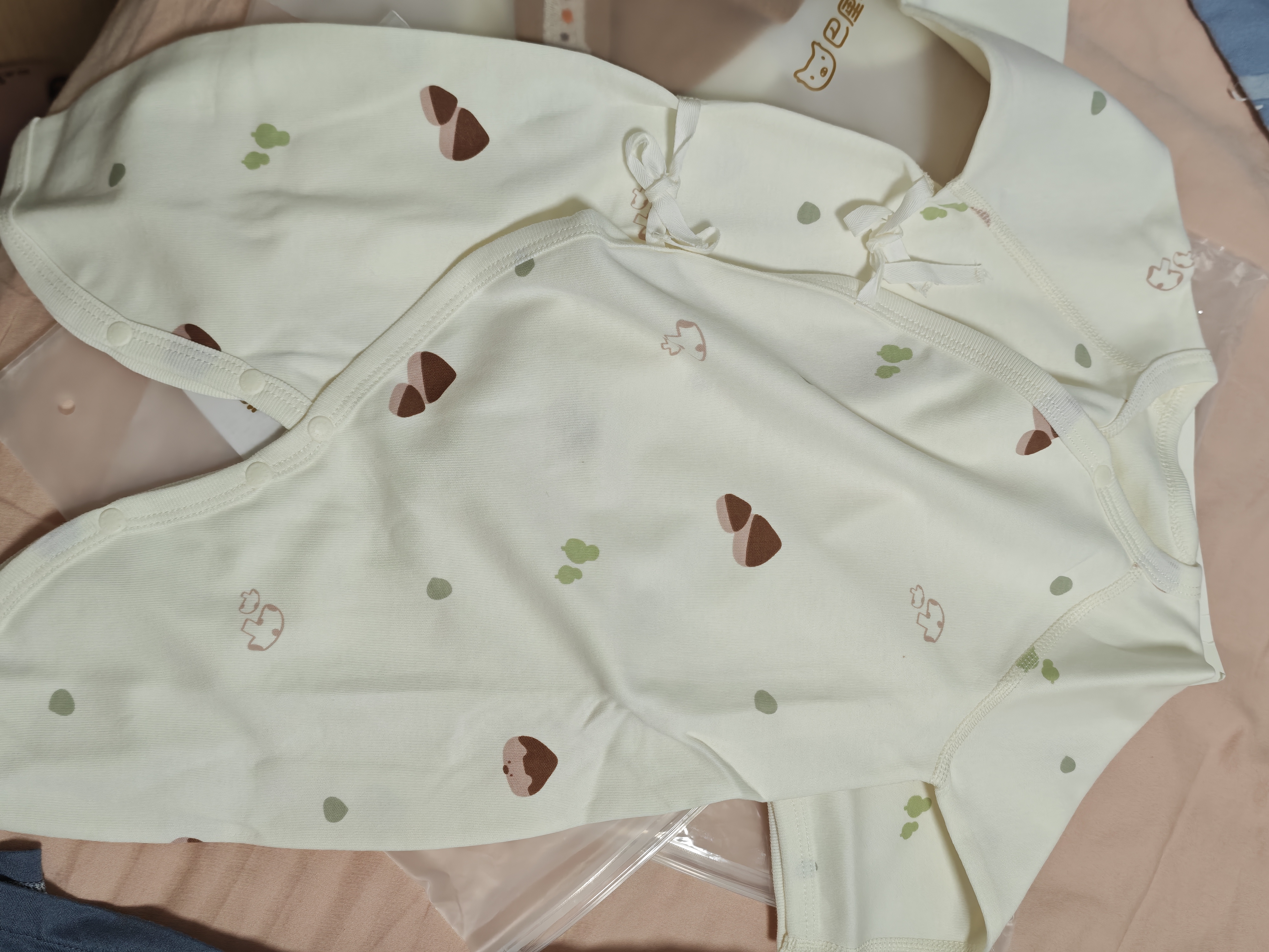 巴厘小猪新生婴儿衣服孕妈有礼满月秋季哈衣刚出生宝宝连体衣 【5件装】大吉大栗 59cm 实拍图